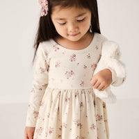 Organic Cotton Tallulah Dress - Lauren Floral Tofu Childrens Dress from Jamie Kay Australia