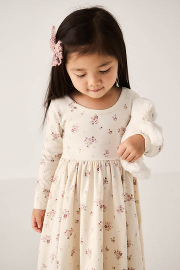 Organic Cotton Tallulah Dress - Lauren Floral Tofu Childrens Dress from Jamie Kay Australia