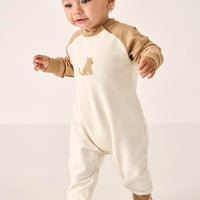 Organic Cotton Tao Sweatshirt Onepiece - Bronzed Leopard Childrens Onepiece from Jamie Kay Australia