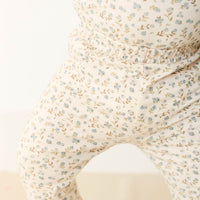 Organic Cotton Everyday Legging - Blueberry Ditsy Childrens Legging from Jamie Kay Australia