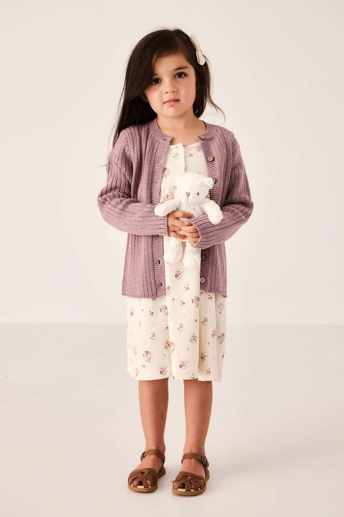 Clara Cardigan - Dreamy Pink Marle Childrens Cardigan from Jamie Kay Australia