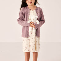 Clara Cardigan - Dreamy Pink Marle Childrens Cardigan from Jamie Kay Australia