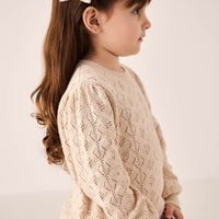 Mila Jumper - Light Oatmeal Marle Childrens Jumper from Jamie Kay Australia