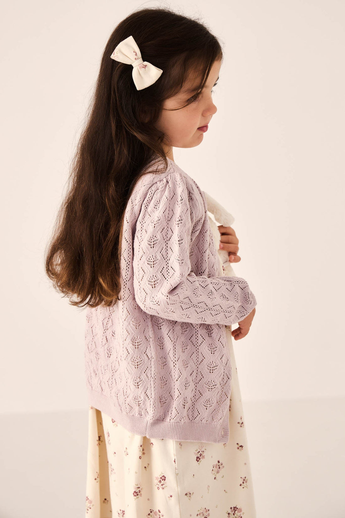 Organic Cotton Bow 2PK - Lauren Floral Tofu Childrens Bow from Jamie Kay Australia