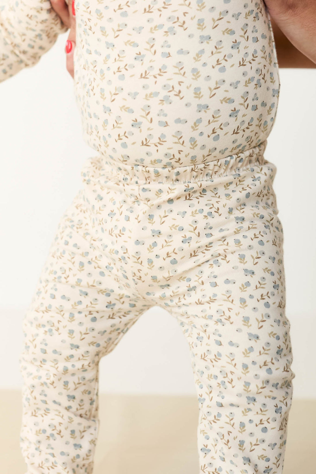 Organic Cotton Everyday Legging - Blueberry Ditsy Childrens Legging from Jamie Kay Australia