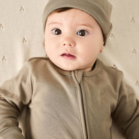 Pima Cotton Frankie Zip Onepiece - Vert Childrens Onepiece from Jamie Kay Australia