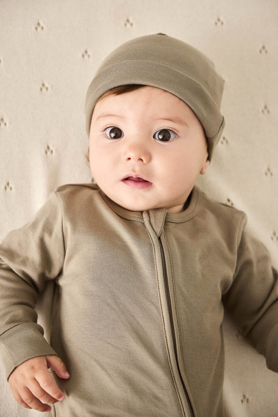 Pima Cotton Frankie Zip Onepiece - Vert Childrens Onepiece from Jamie Kay Australia