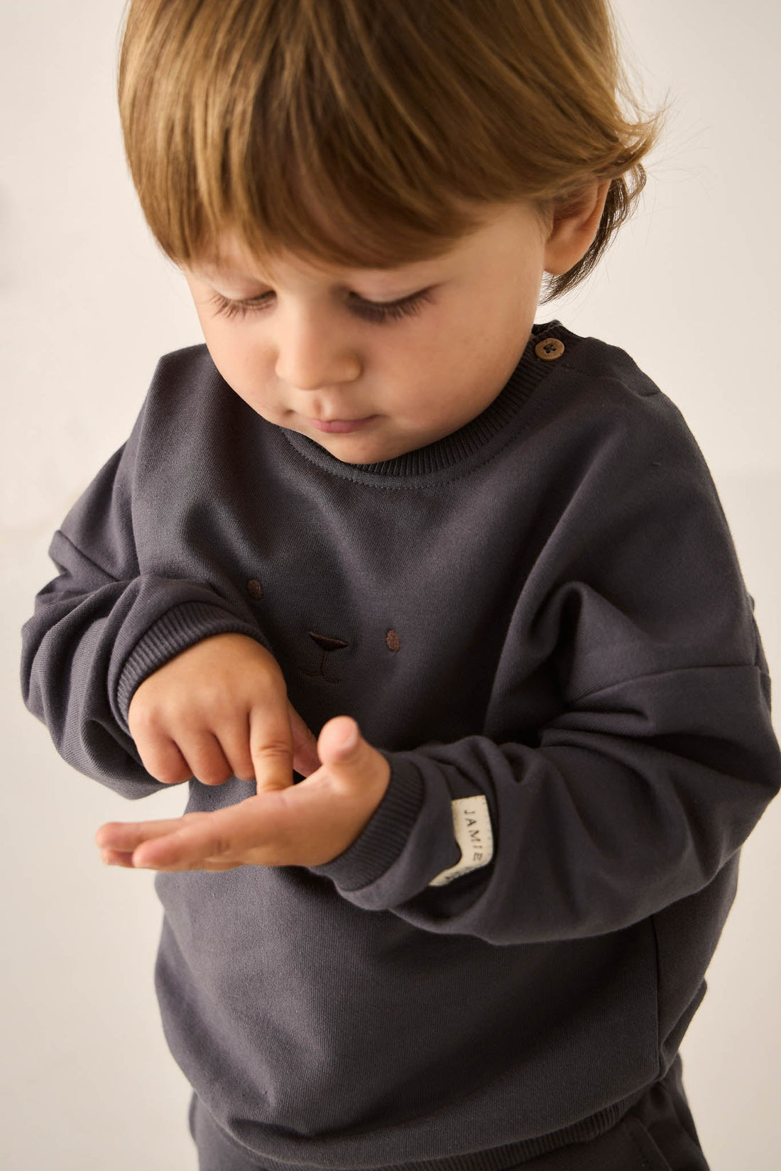 Organic Cotton Damien Sweatshirt - Arctic Childrens Sweatshirt from Jamie Kay Australia