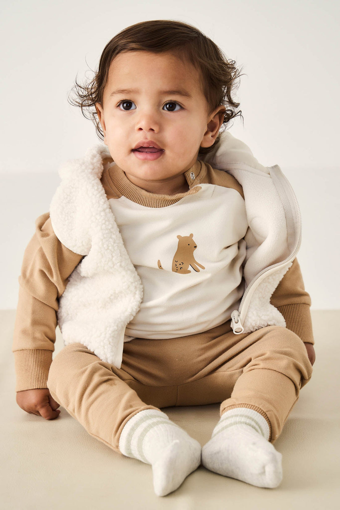 Organic Cotton Tao Sweatshirt - Bronzed Leopard Childrens Sweatshirt from Jamie Kay Australia