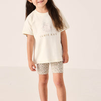 Organic Cotton Everyday Bike Short - Ariella Eggnog Childrens Short from Jamie Kay Australia