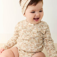 Organic Cotton Long Sleeve Bodysuit - Kitty Chloe Childrens Bodysuit from Jamie Kay Australia