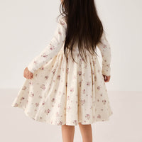 Organic Cotton Tallulah Dress - Lauren Floral Tofu Childrens Dress from Jamie Kay Australia