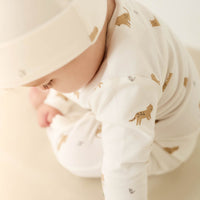 Organic Cotton Reese Zip Onepiece - Lenny Leopard Cloud Childrens Onepiece from Jamie Kay Australia