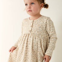 Organic Cotton Bridget Dress - Blueberry Ditsy Childrens Dress from Jamie Kay Australia