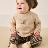 Ethan Jumper - Oatmeal Marle Leopard Childrens Jumper from Jamie Kay Australia