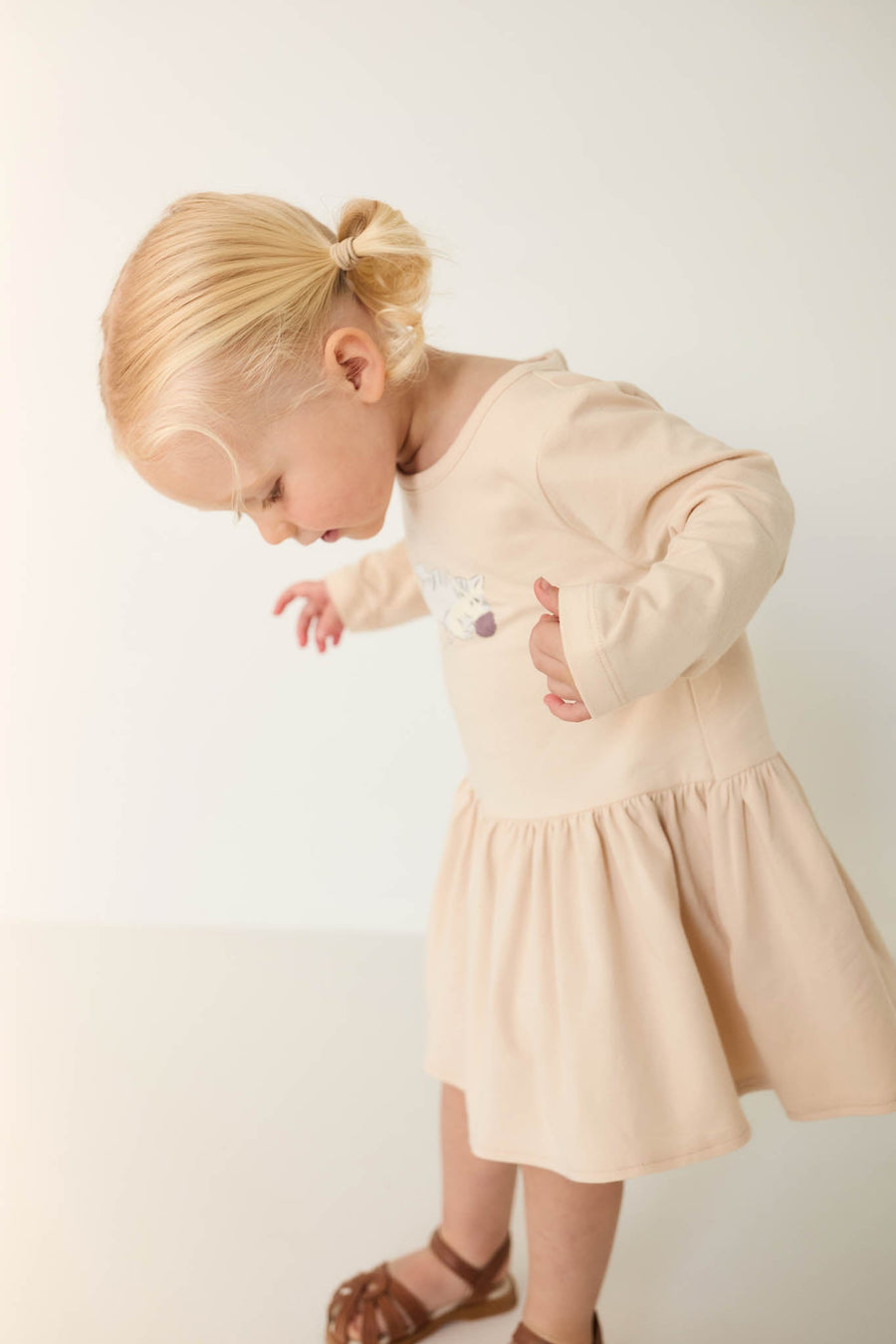 Organic Cotton Paloma Dress - Shell Childrens Dress from Jamie Kay Australia