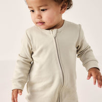 Pima Cotton Frankie Zip Onepiece - Clay Childrens Onepiece from Jamie Kay Australia