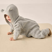 Bear Knit Onepiece - Ocean Spray Fleck Childrens Onepiece from Jamie Kay Australia