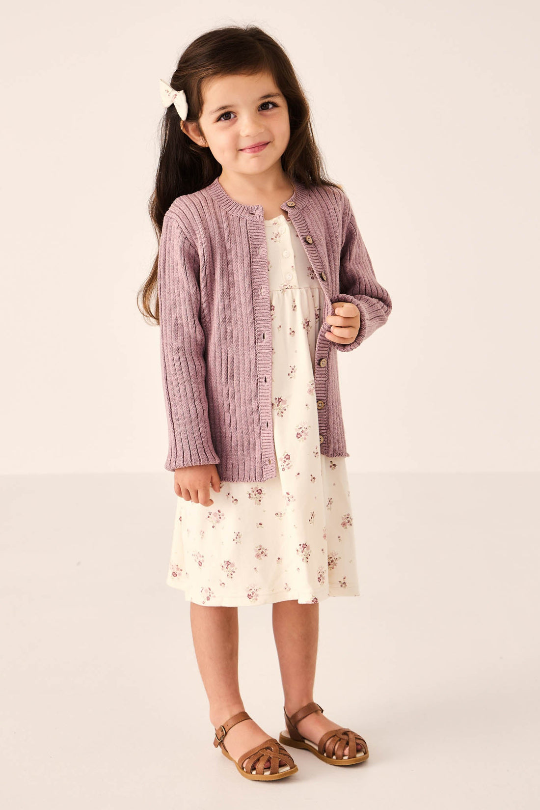 Clara Cardigan - Dreamy Pink Marle Childrens Cardigan from Jamie Kay Australia