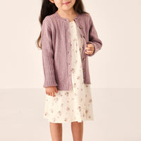 Clara Cardigan - Dreamy Pink Marle Childrens Cardigan from Jamie Kay Australia