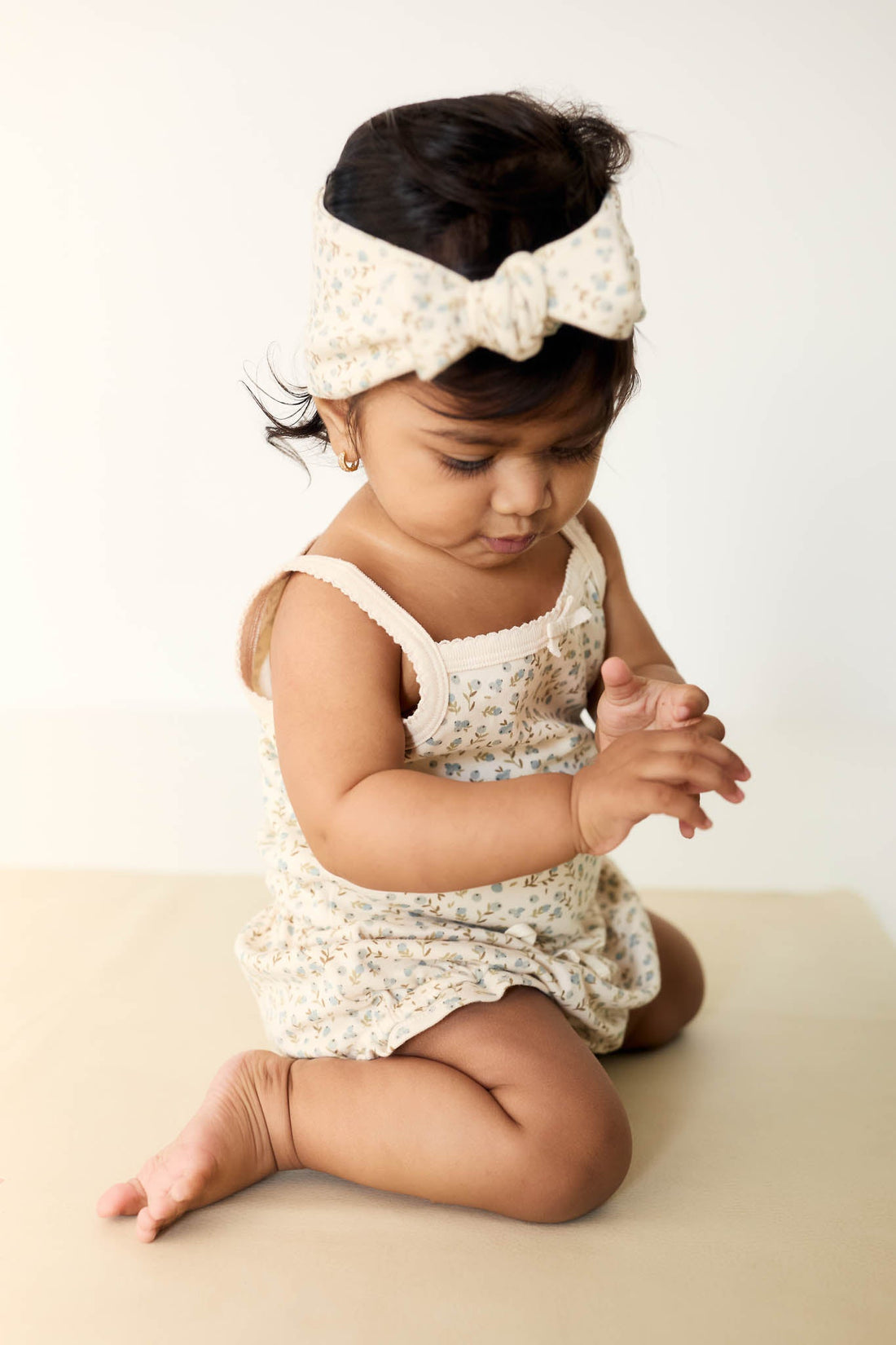 Organic Cotton Frill Bloomer - Blueberry Ditsy Childrens Bloomer from Jamie Kay Australia