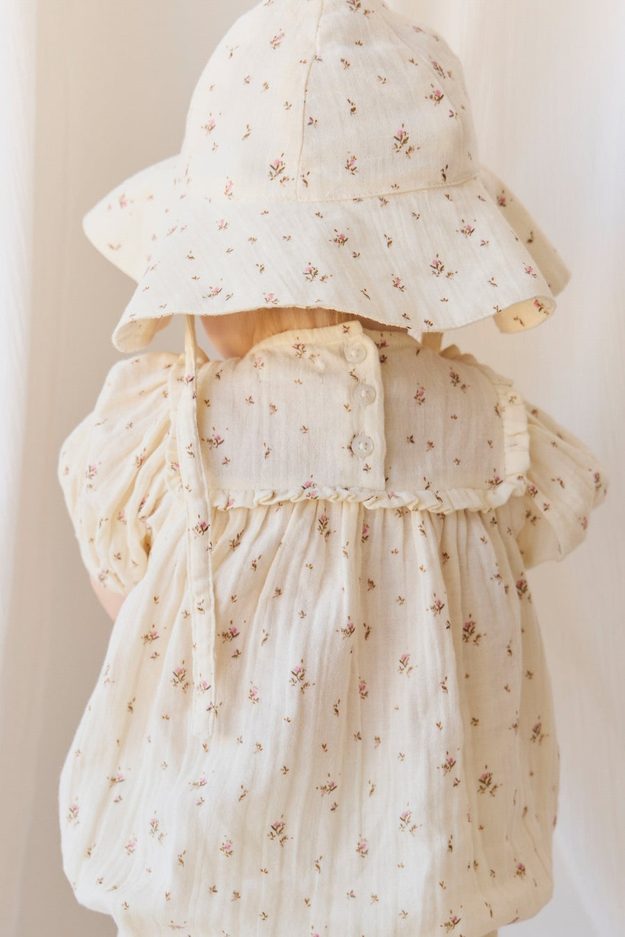 Organic Cotton Muslin Odette Playsuit - Dina Antique Childrens Jumpsuit from Jamie Kay Australia