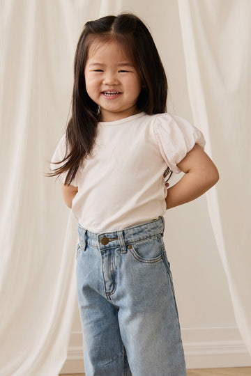Pima Cotton Myla Top - Blushed Rose Childrens Top from Jamie Kay Australia