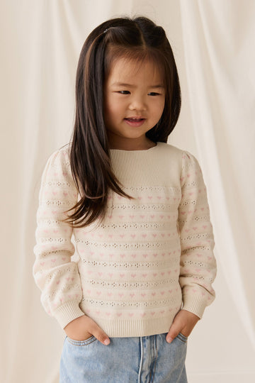 Norah Jumper - Norah Jacquard Tofu Childrens Top from Jamie Kay Australia