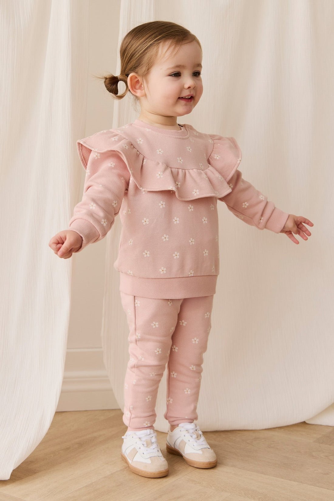 Organic Cotton Lilith Track Pant - Josie Floral Childrens Pant from Jamie Kay Australia