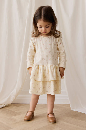 Organic Cotton Fayette Dress - Thelma Parchment Childrens Dress from Jamie Kay Australia