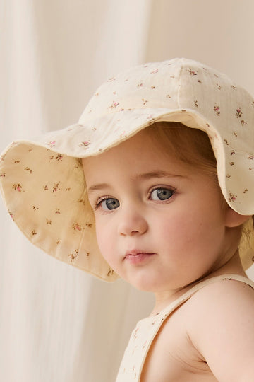 Organic Cotton Muslin Noelle Hat - Dina Antique Childrens Hat from Jamie Kay Australia