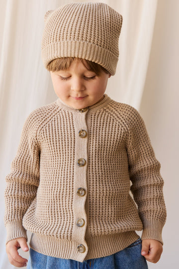 Lane Knit Cardigan - Sand Dune Marle Childrens Jumper from Jamie Kay Australia