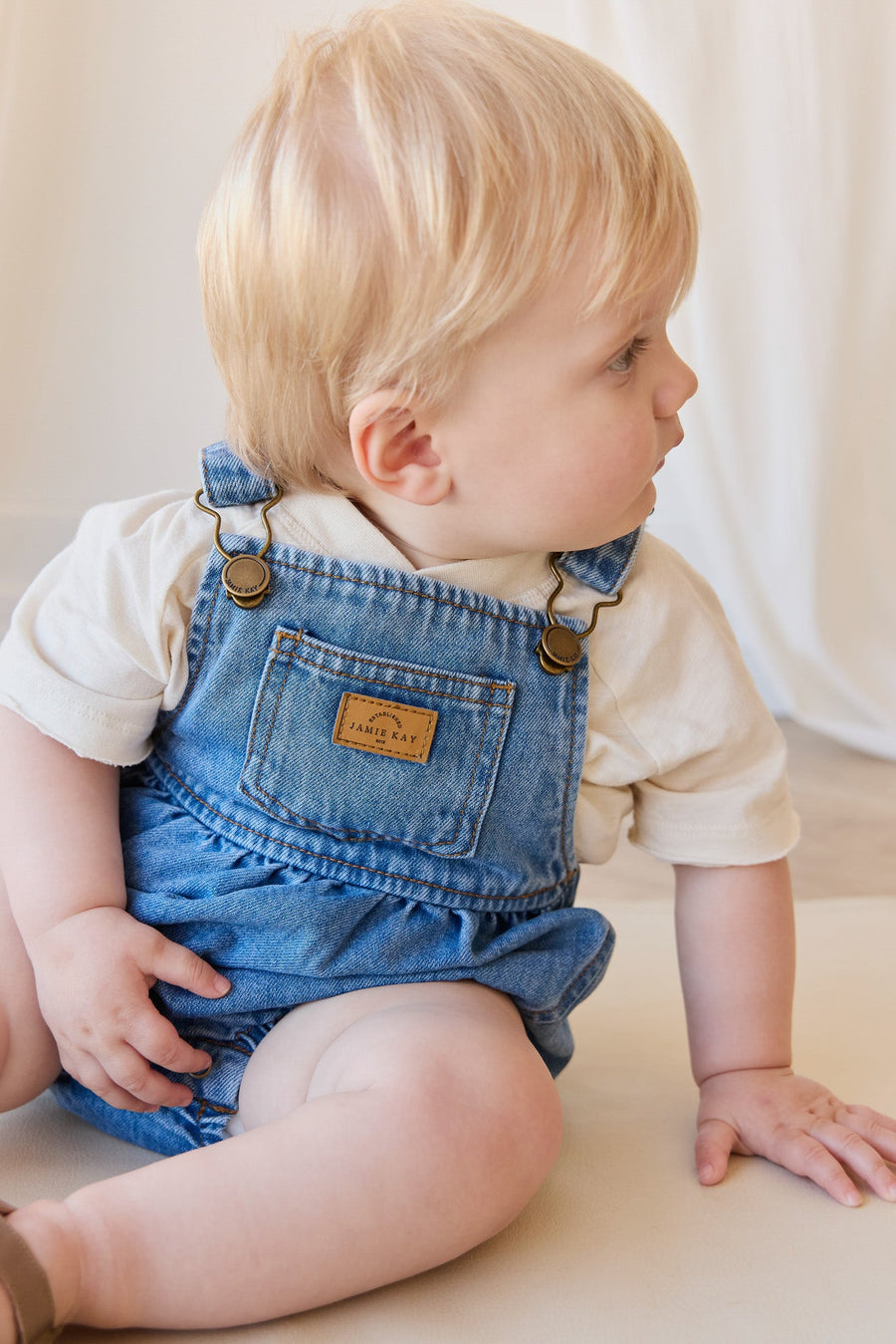 Pax Playsuit - Vintage Denim Childrens Playsuit from Jamie Kay Australia