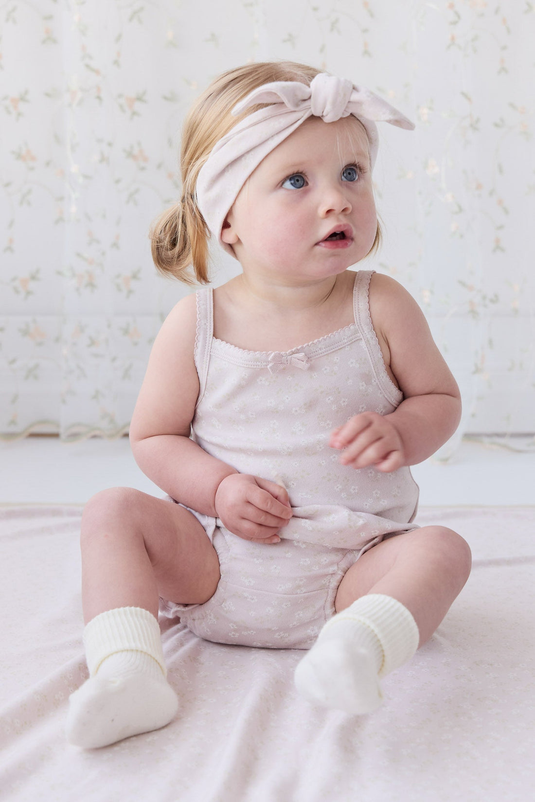 Organic Cotton Frill Bloomer - Addie Lilac Childrens Bloomer from Jamie Kay Australia