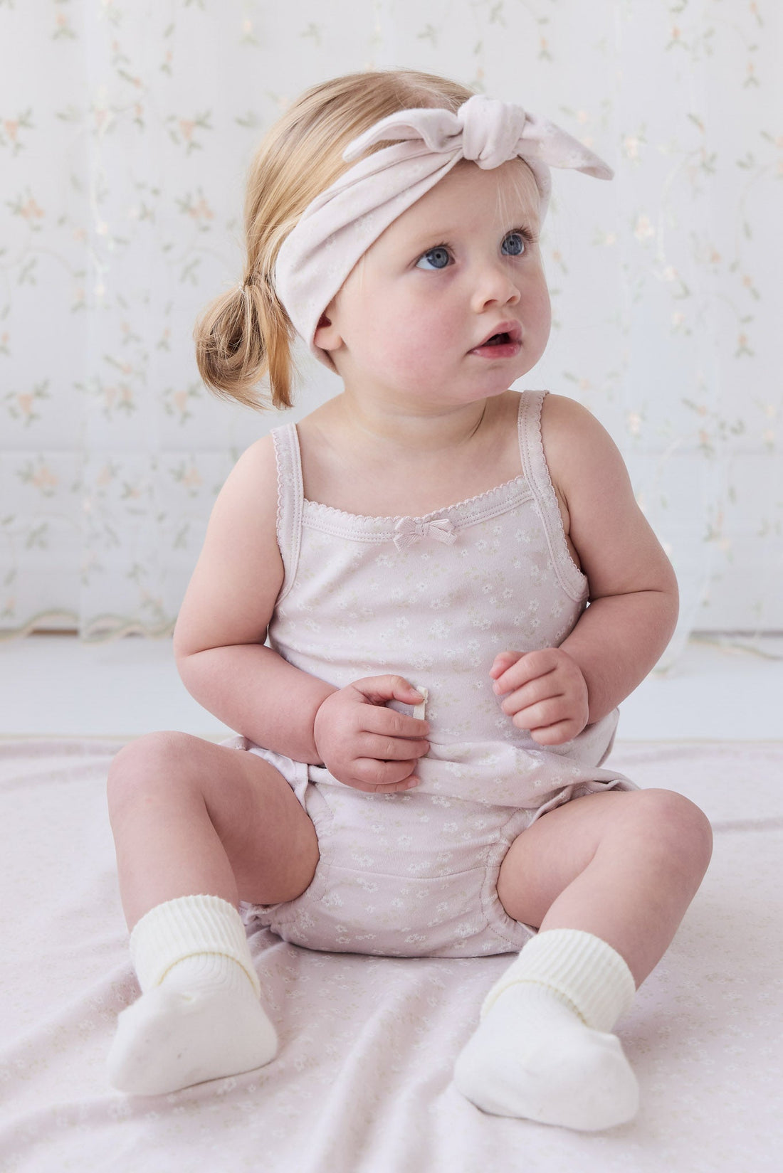 Organic Cotton Bridget Singlet Bodysuit - Addie Lilac Childrens Bodysuit from Jamie Kay Australia