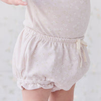 Organic Cotton Frill Bloomer - Addie Lilac Childrens Bloomer from Jamie Kay Australia