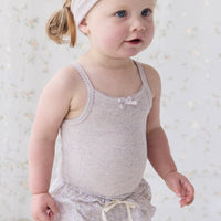 Organic Cotton Frill Bloomer - Chloe Lavender Childrens Bloomer from Jamie Kay Australia