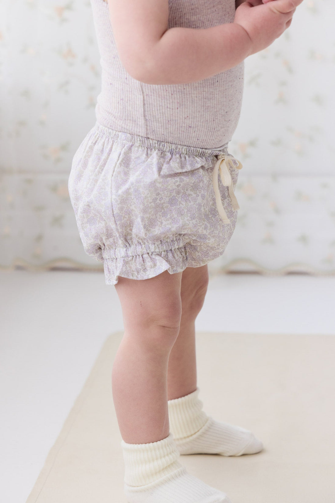 Organic Cotton Frill Bloomer - Chloe Lavender Childrens Bloomer from Jamie Kay Australia