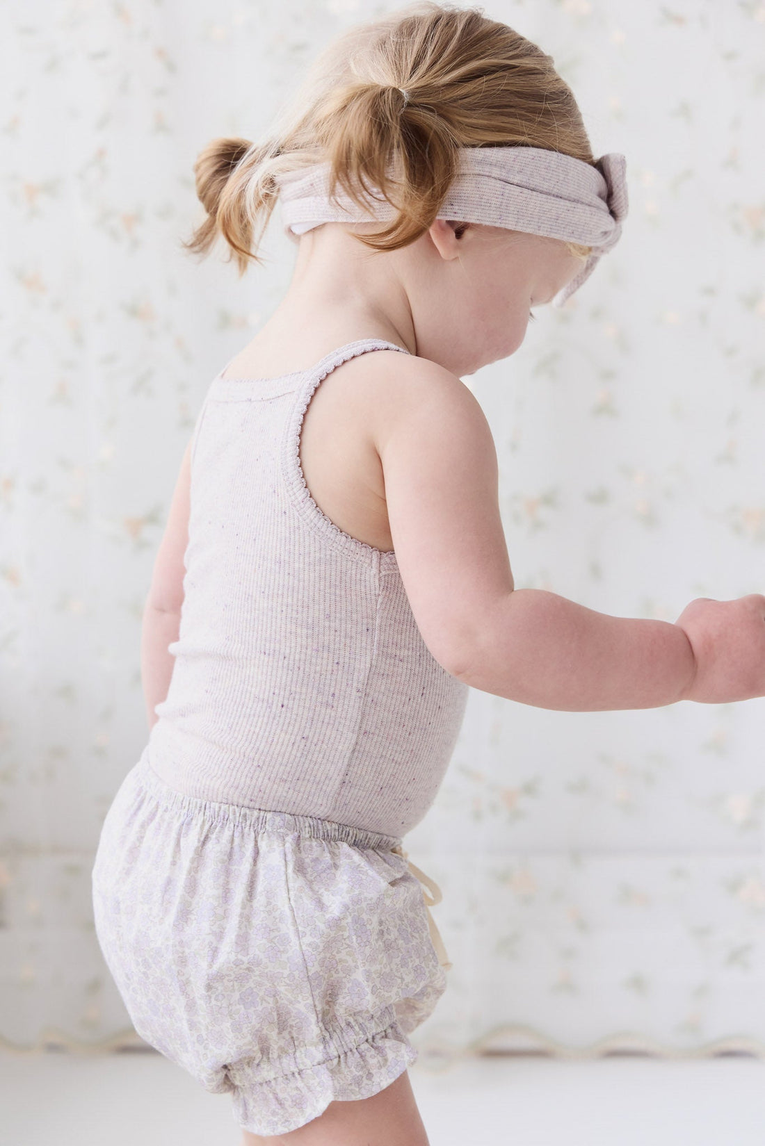 Organic Cotton Frill Bloomer - Chloe Lavender Childrens Bloomer from Jamie Kay Australia