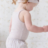 Organic Cotton Frill Bloomer - Chloe Lavender Childrens Bloomer from Jamie Kay Australia