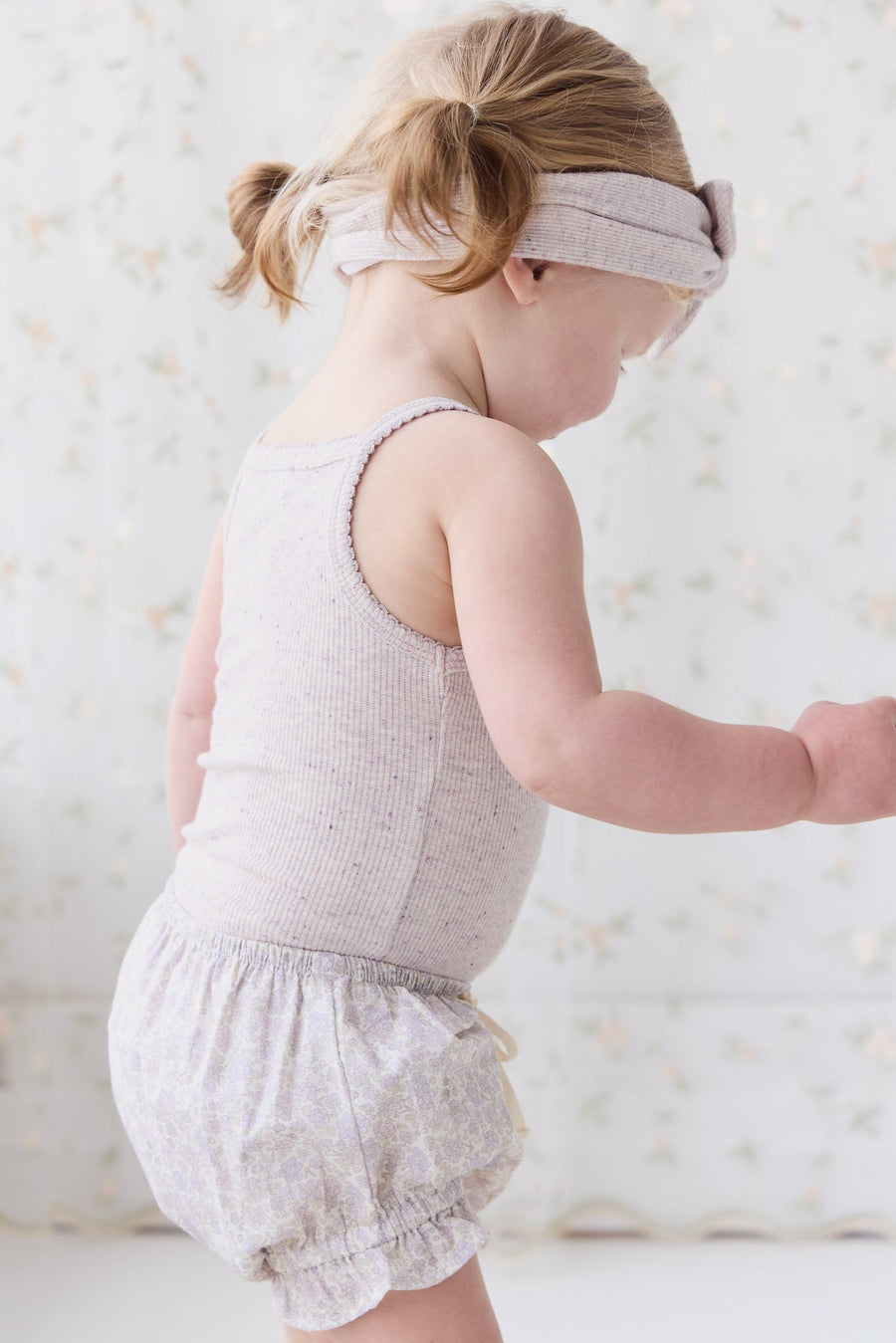 Organic Cotton Frill Bloomer - Chloe Lavender Childrens Bloomer from Jamie Kay Australia