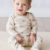 Organic Cotton Fernley Bodysuit - Cosy Basil Cloud Childrens Bodysuit from Jamie Kay Australia