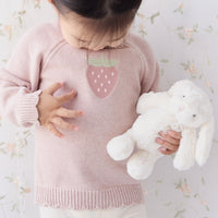 Audrey Knitted Jumper - Strawberry Childrens Jumper from Jamie Kay Australia