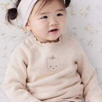 Audrey Knitted Jumper - Oatmeal Marle Childrens Jumper from Jamie Kay Australia