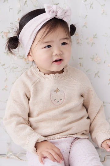 Audrey Knitted Jumper - Oatmeal Marle Childrens Jumper from Jamie Kay Australia