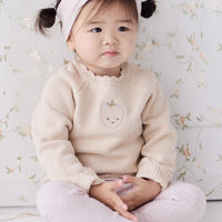 Audrey Knitted Jumper - Oatmeal Marle Childrens Jumper from Jamie Kay Australia