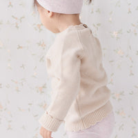 Audrey Knitted Jumper - Oatmeal Marle Childrens Jumper from Jamie Kay Australia