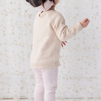 Organic Cotton Fine Rib Legging - Tulip Fleck Childrens Legging from Jamie Kay Australia