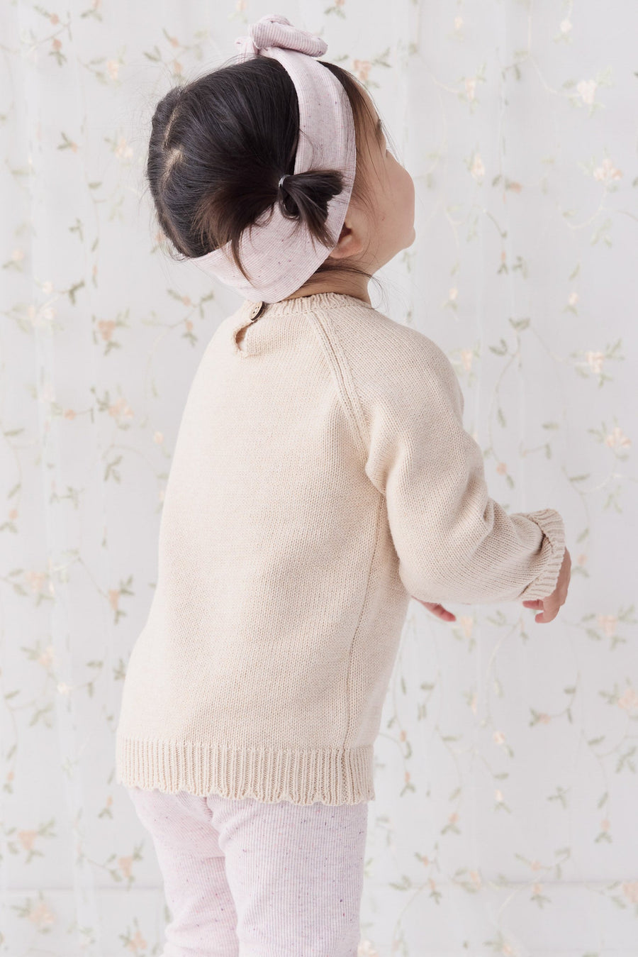 Audrey Knitted Jumper - Oatmeal Marle Childrens Jumper from Jamie Kay Australia