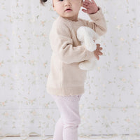 Organic Cotton Fine Rib Legging - Tulip Fleck Childrens Legging from Jamie Kay Australia